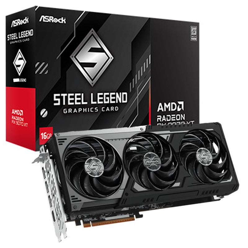 Buy ASRock AMD Radeon RX 9070 XT Steel Legend 16GB GDDR6 Gaming