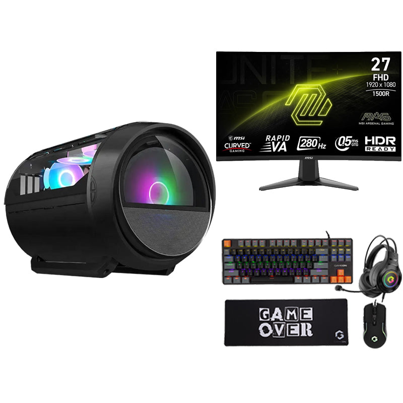 i7 Gaming PC, i7-14700F, RTX 5070 12GB, Windows 11 Pro with MSI 27