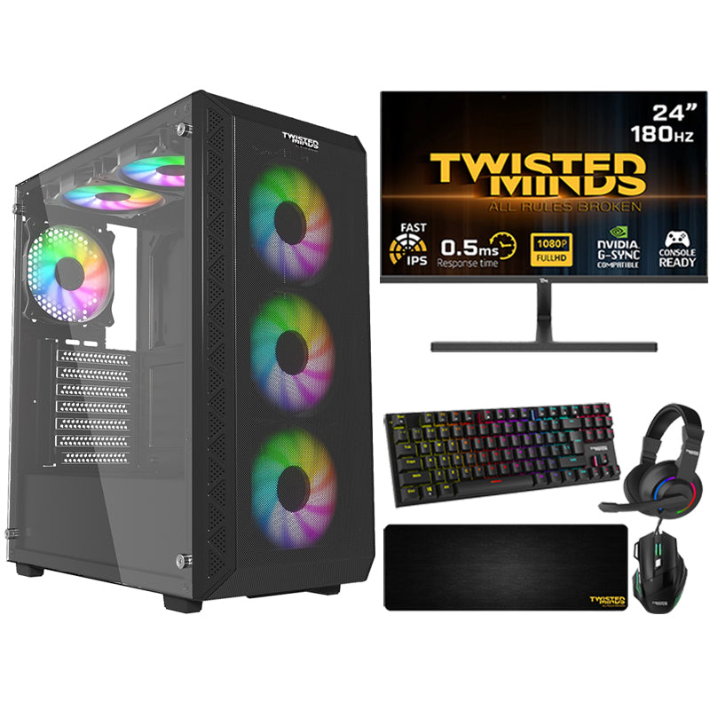 i5 GAMING PC, i5-12400F, RTX 3060 12GB, Windows 11 Pro with Twisted Minds 24