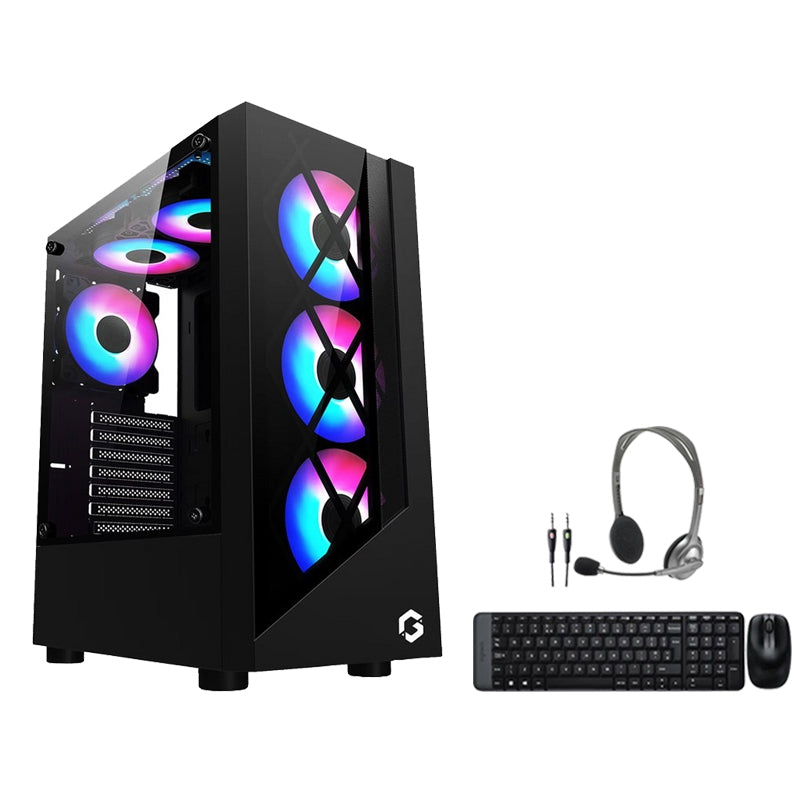 i5 PC, i5-11400, GT 710 2GB, Windows 11 Pro PC for Students with Logitech Bundle