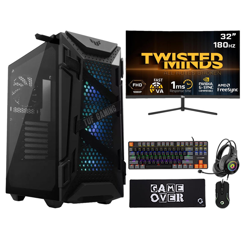 i7 GAMING PC, i7-14700KF, RTX 4060 Ti 16GB, Windows 11 PRO with Twisted Minds Gaming Monitor and 4in1 Gaming Kit