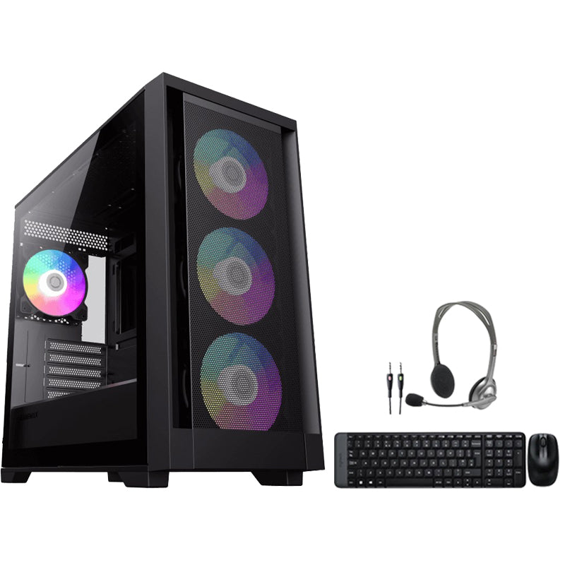 i5 PC, i5-11400, GTX 1050 Ti 4GB, Windows 11 Pro PC for Students with Logitech Bundle