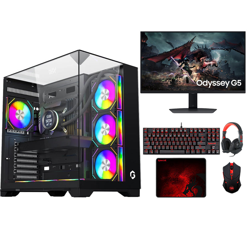 Ultra 7 Gaming PC, Ultra 7 265K, RTX 4070 Ti SUPER 16GB, Windows 11 Pro with Gaming Monitor and 4in1 Gaming Kit