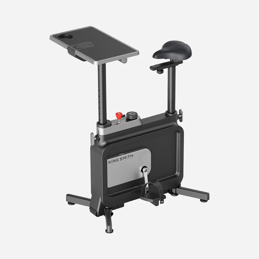 King Smith Foldable Workstation Exercise Bike with Adjustable Resistance, Desktop Stand - Black