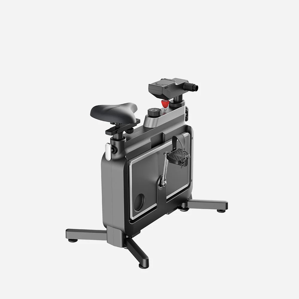 King Smith Foldable Workstation Exercise Bike with Adjustable Resistance, Desktop Stand - Black