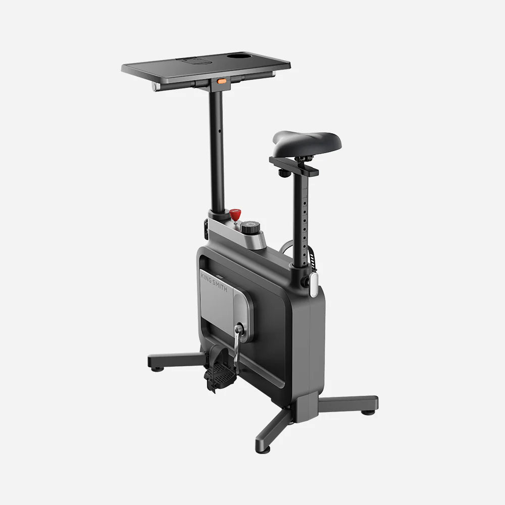 King Smith Foldable Workstation Exercise Bike with Adjustable Resistance, Desktop Stand - Black