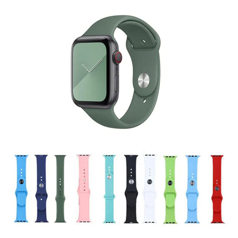 Apple Watch Soft Silicon Sports Band for Apple Watch 42MM / 44MM / 45MM / 49MM- Pack Of 10