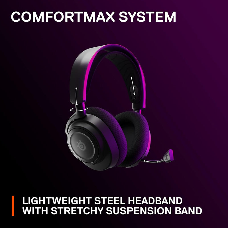 SteelSeries Arctis Nova 7 WIRELESS Gaming Headset for PC, Playstation & Xbox, USB-C dongle, Black