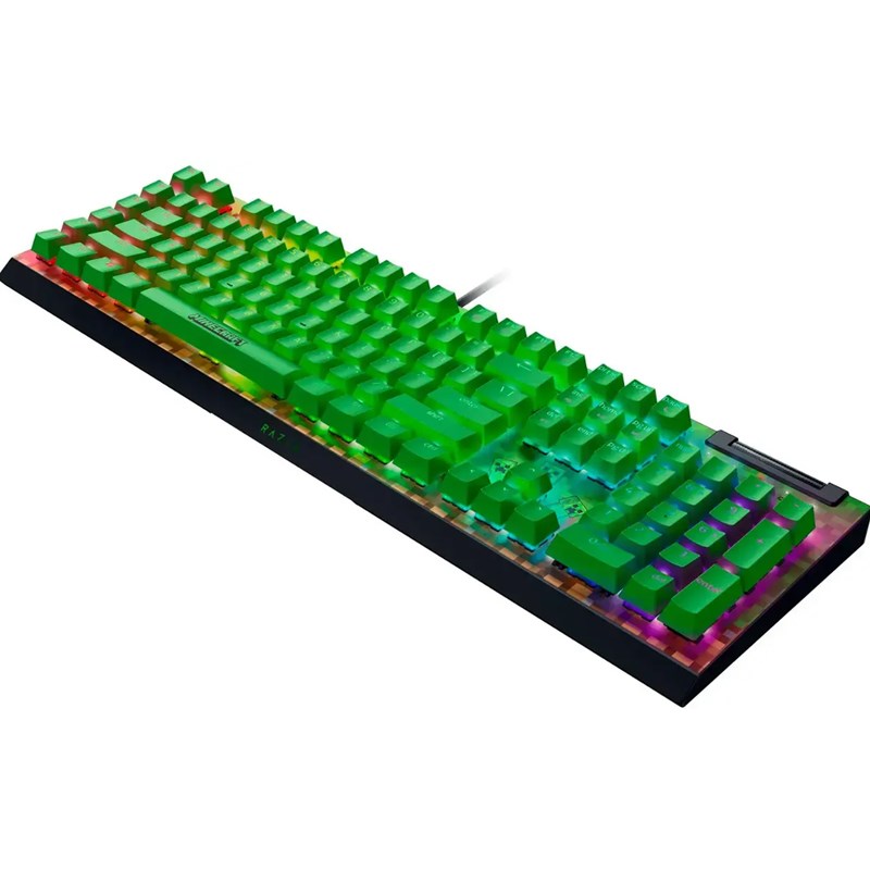 Razer BlackWidow V4 X Mechanical Gaming Keyboard with Razer Chroma RGB (Green Switch) - Minecraft Edition