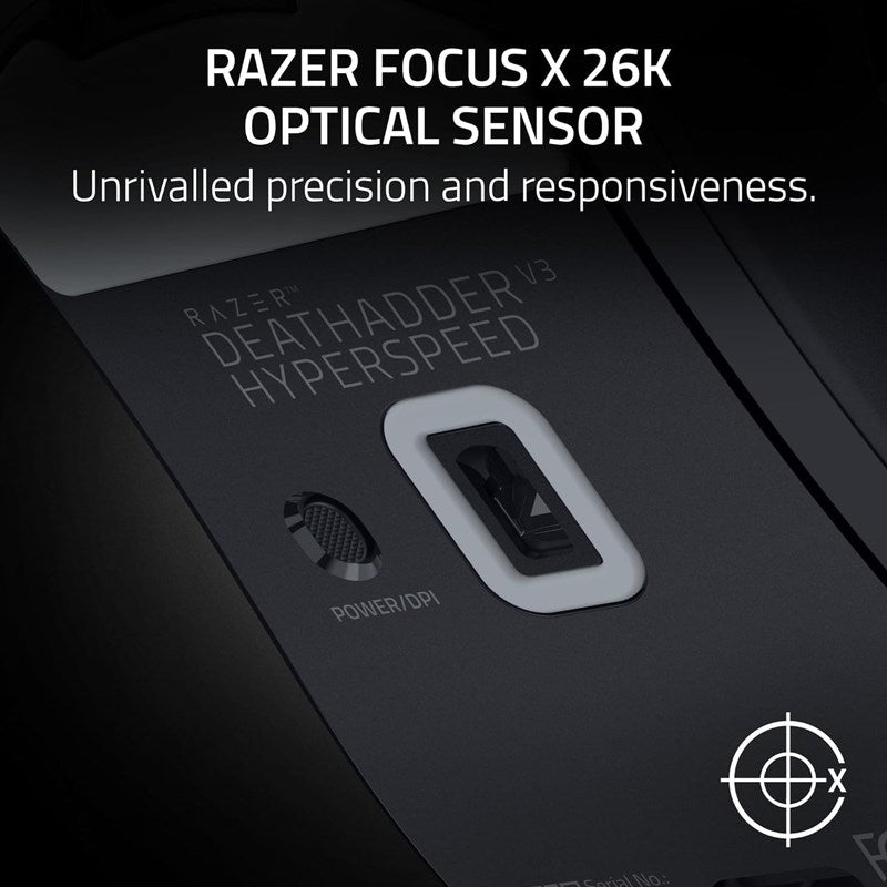Razer DeathAdder V3 HyperSpeed Ultra-lightweight Wireless Ergonomic Esports Gaming Mouse - Black
