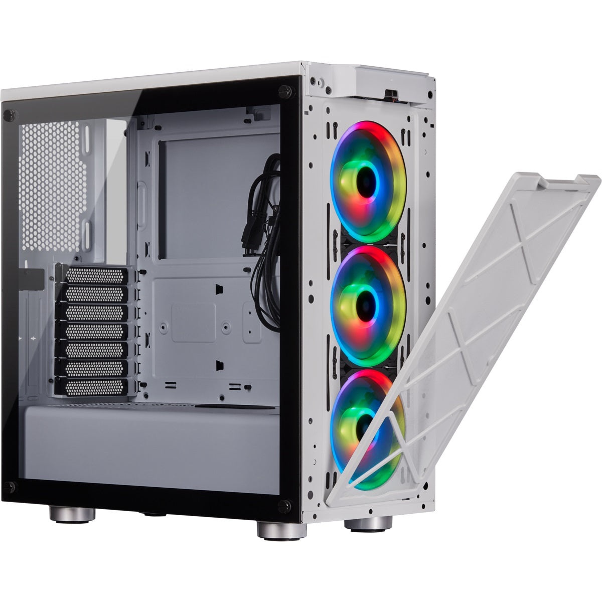 Corsair iCUE 465X RGB ATX Mid-Tower Gaming PC Case - White