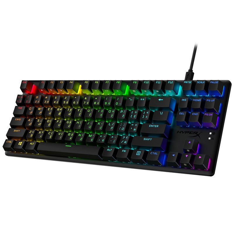 HyperX Alloy Origins Core PBT Wired RGB Mechanical Gaming Keyboard (Linear Red Switch) - Black (Arabic Layout)