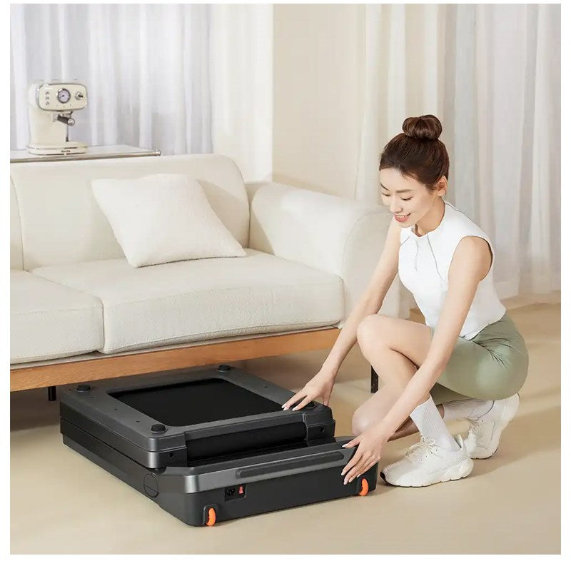 King Smith Z3 Walking Pad Foldable Treadmill with Max Speed 6 km/h, 1HP Brushless Motor - Black