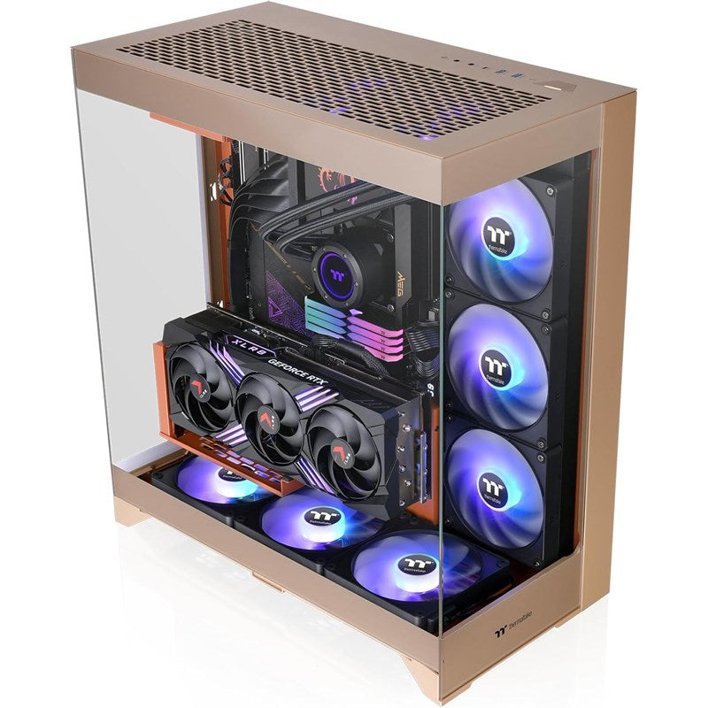 Thermaltake CTE E550 TG E-ATX Mid Tower Gaming PC Case - Gravel Sand