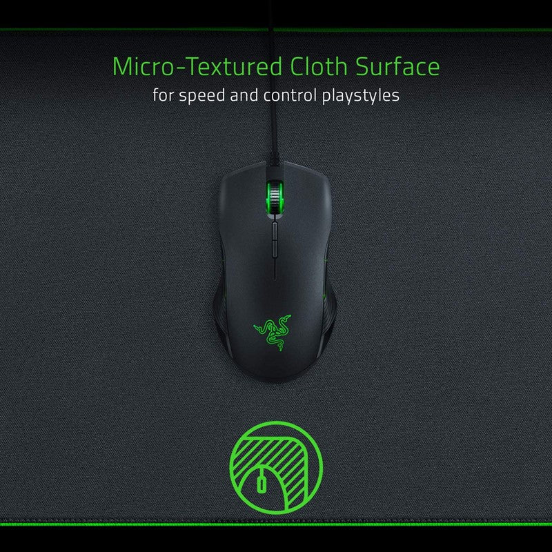Razer Goliathus Extended Oversized Soft Gaming Mouse Pad Powered by Razer Chroma RGB - Black