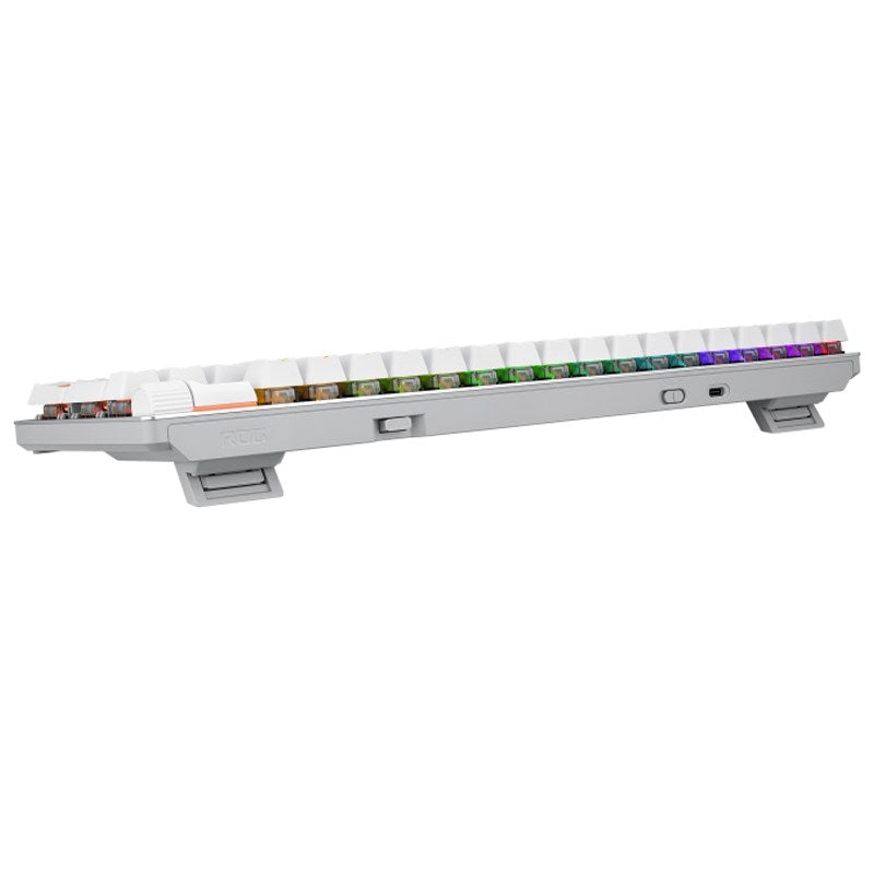 Asus ROG Strix Scope II 96 RX Wireless RGB Optical Mechanical Gaming Keyboard (ROG RX Blue Switch) (Arabic Layout) - White