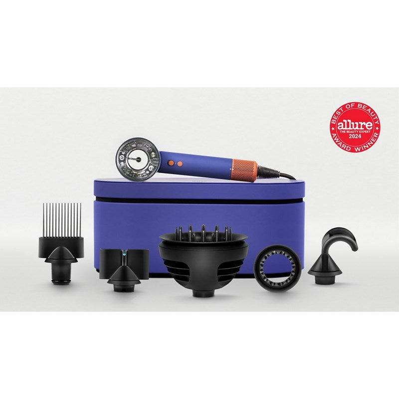 Dyson Supersonic Nural Hair Dryer, 3 Speed Settings (Attachments + Case) - Vinca Blue/Topaz