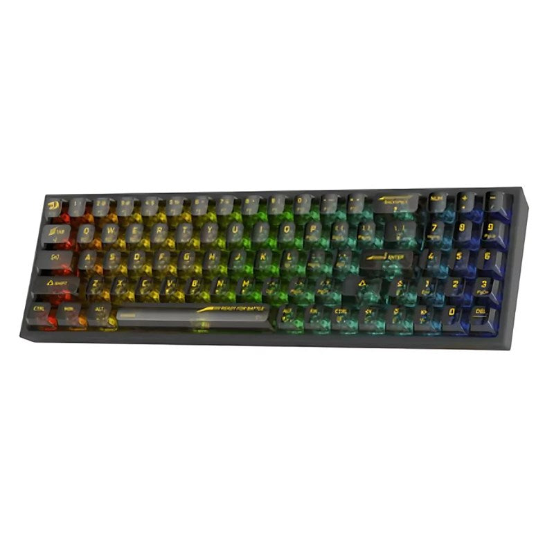 Redragon K628CT Pollux Pro RGB 75%, USB-C Wired, BT, 2.4 GHz Wireless Gaming Keyboard - Translucent Crystal Switch