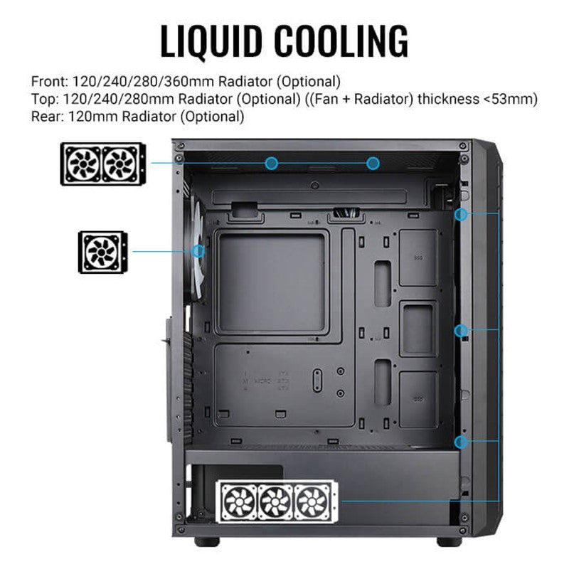 i5 GAMING PC, i5-12400F, RTX 3050 6GB, Windows 11 PRO