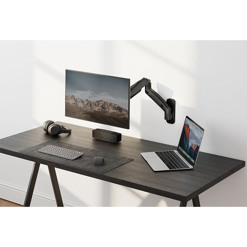 GAMEON GO-5015 Economy Spring-Assisted Wall Mounted Single Monitor Arm, Stand And Mount For Gaming And Office Use, 17