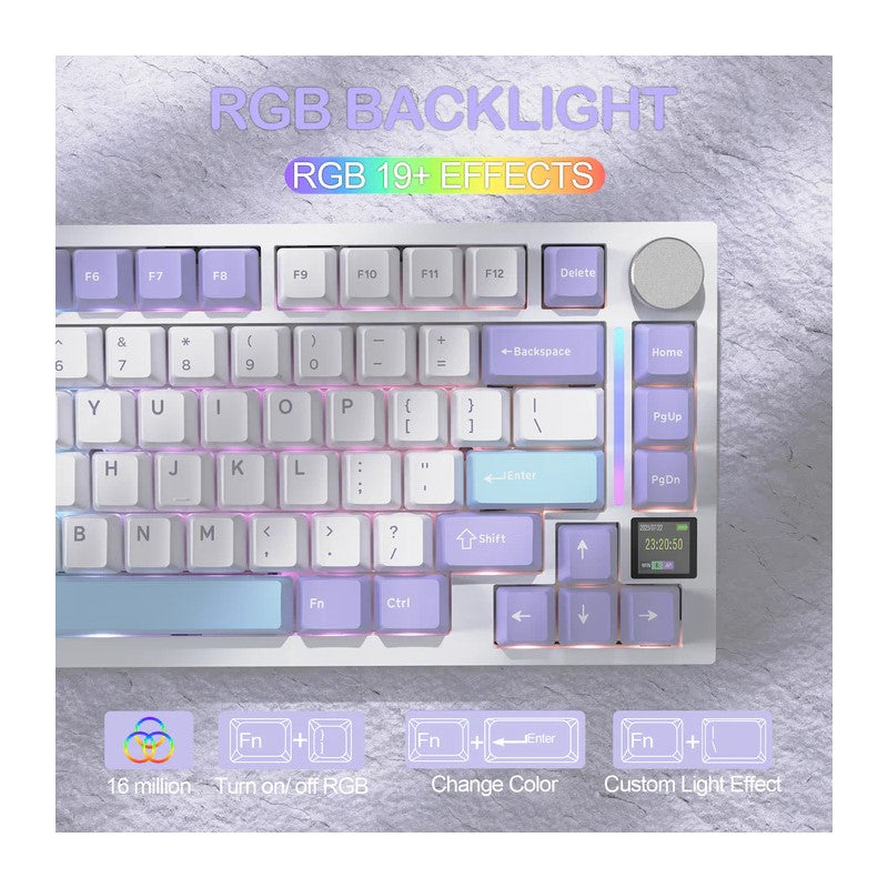 ATTACK SHARK X820 Ultra Wireless Tri-Mode (2.4G + Type-C + Bluetooth) Gasket Mechanical Keyboard + Shark Switch