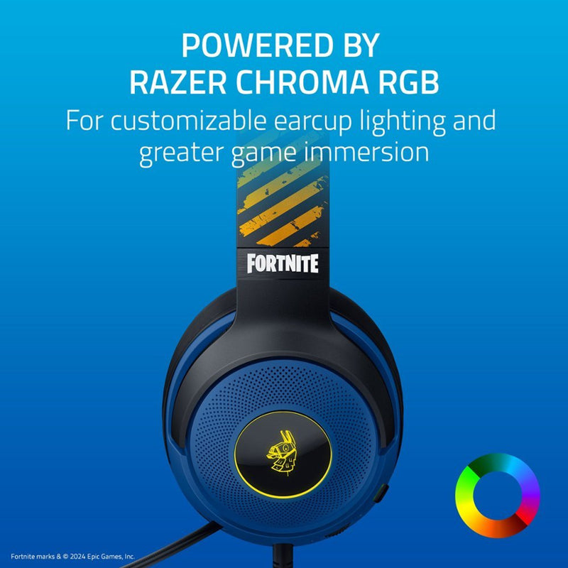 Razer Kraken V3 X Wired USB RGB Gaming Headset for PC and PS4 - Fortnite Edition