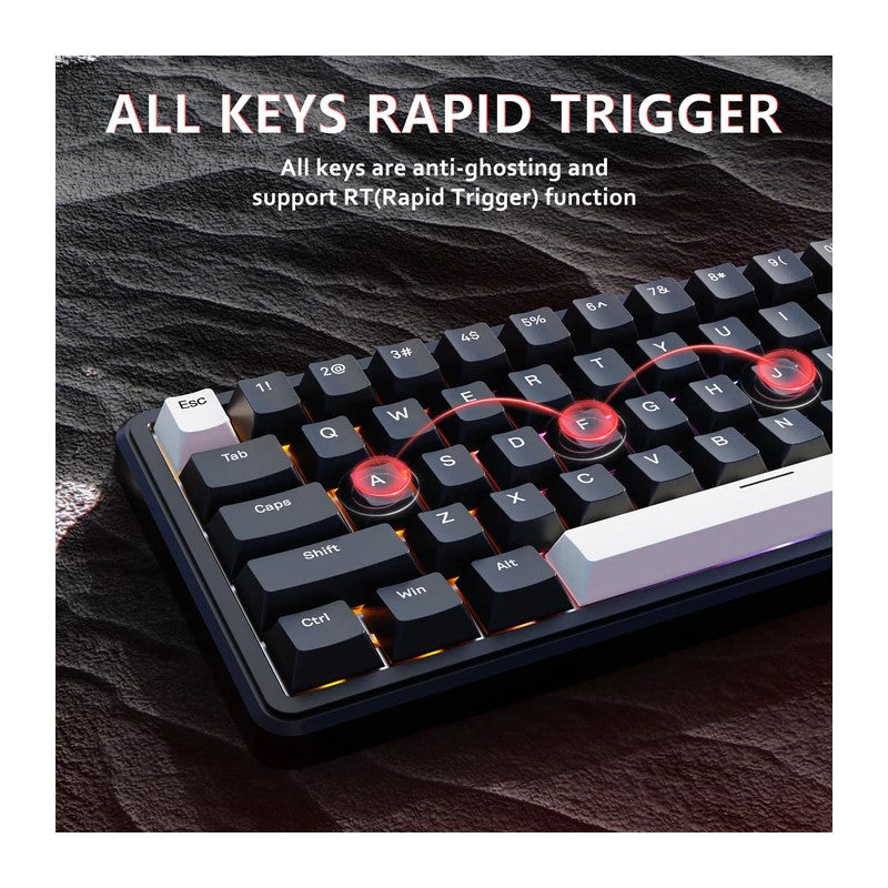 ATTACK SHARK X65 HE 65%, 8KHz, 0.01mm RT, PBT Keycaps RGB Magnetic Switch Rapid Trigger Keyboard