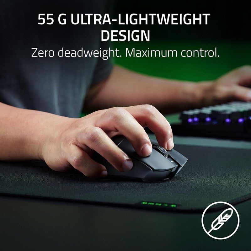 Razer DeathAdder V3 HyperSpeed Ultra-lightweight Wireless Ergonomic Esports Gaming Mouse - Black