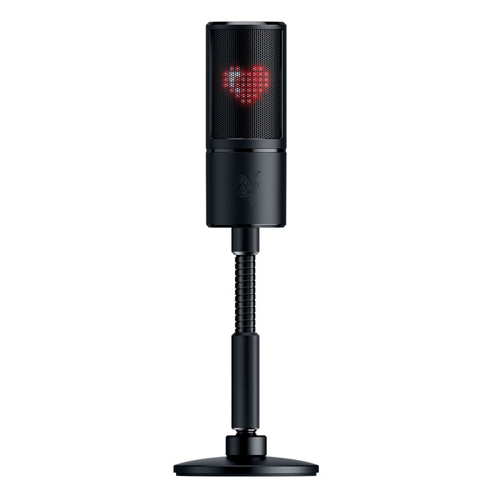 Razer Seiren Emote Streaming and Gaming Condenser Mic with Emoticon Display - Black