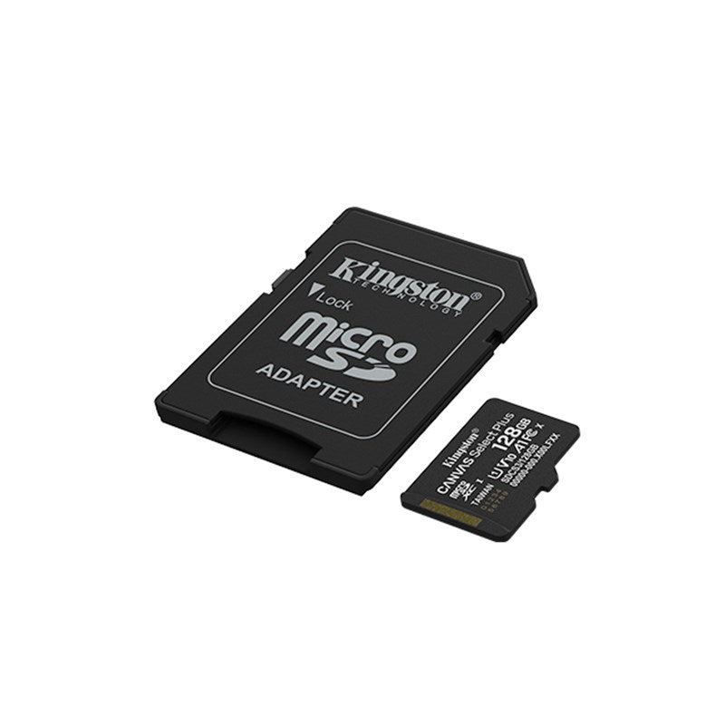Kingston microSDXC Canvas Select Plus Gen3 150 MB/s A1 Card + Adapter