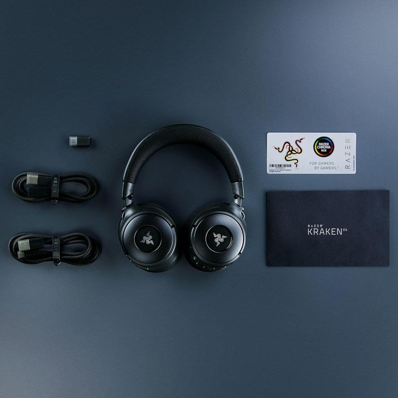 Razer Kraken V4 Wireless Gaming Headset for PC, PS5, Switch, Smartphone - Black
