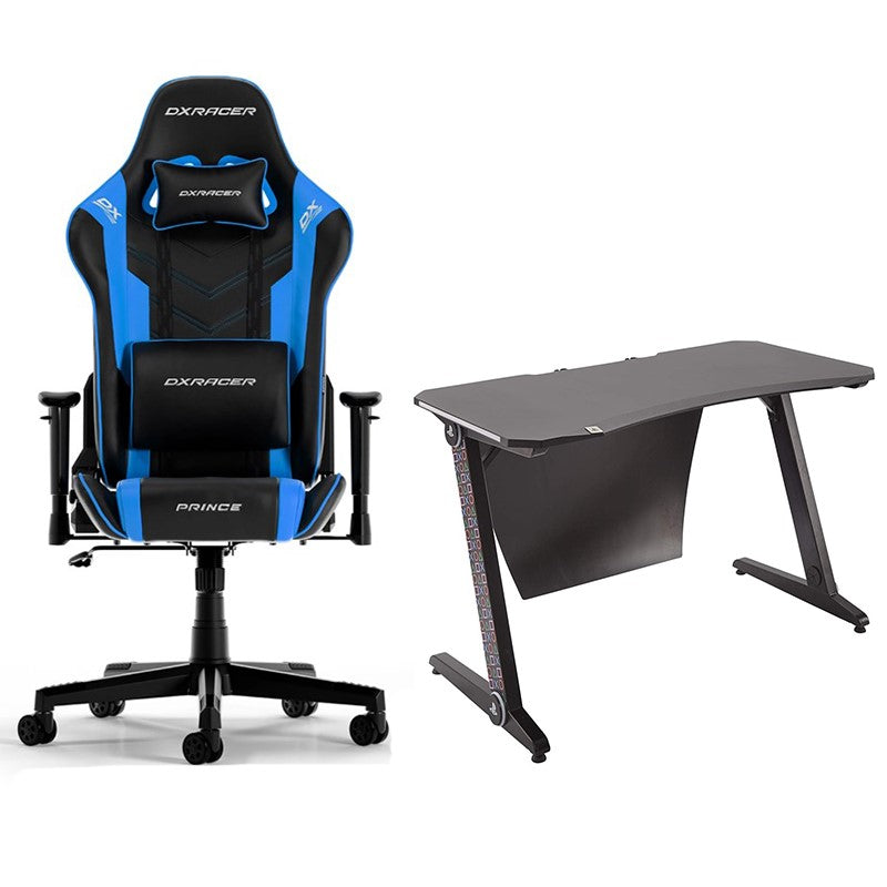 DXRacer Prince P132 Gaming Chair - Black/Blue