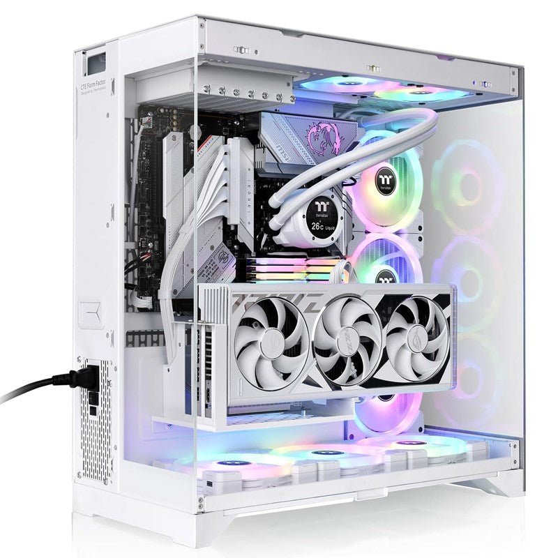 Thermaltake CTE E550 TG E-ATX Mid Tower Gaming PC Case - Snow