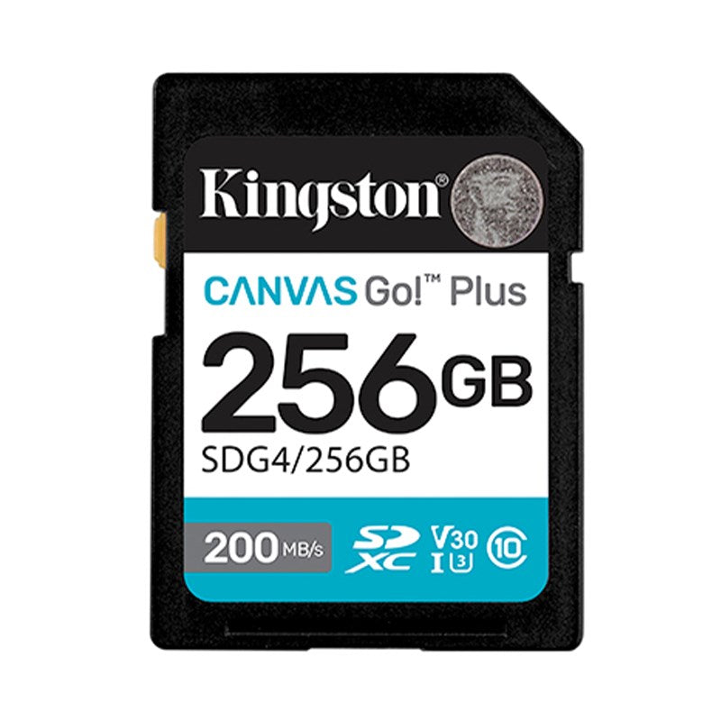 Kingston SDXC Canvas Go Plus Gen4 200 MB/s C10 UHS-I U3 V30