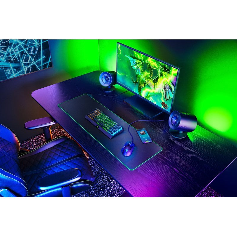 Razer Nommo V2 Full-Range 2.1 PC Gaming Speakers with Wired Subwoofer - Black