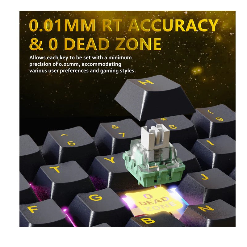 ATTACK SHARK X65 HE 65%, 8KHz, 0.01mm RT, PBT Keycaps RGB Magnetic Switch Rapid Trigger Keyboard