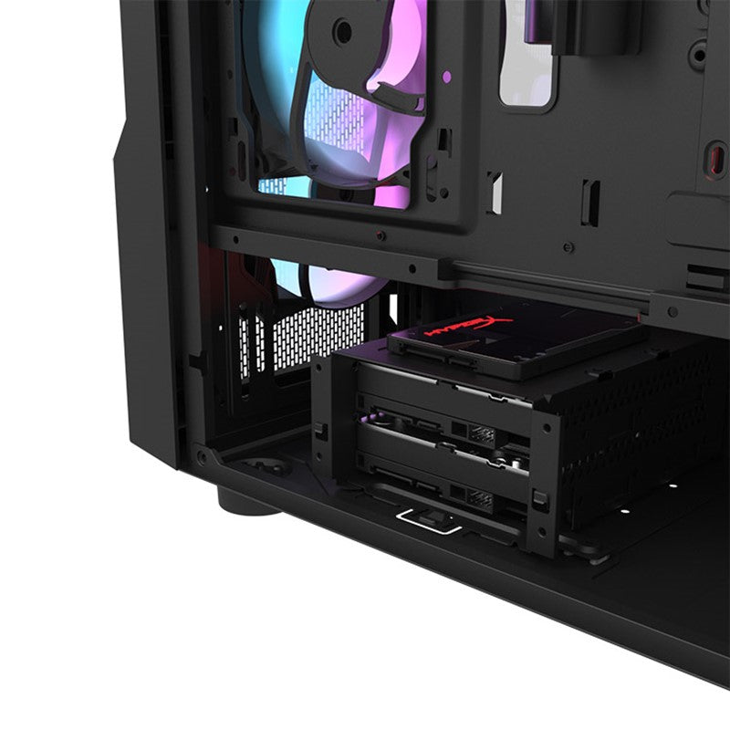 حقيبة الألعاب Aigo DarkFlash DK431 Mesh E-ATX Full Tower (مع 4 مراوح ARGB باللون الأسود) - أبيض