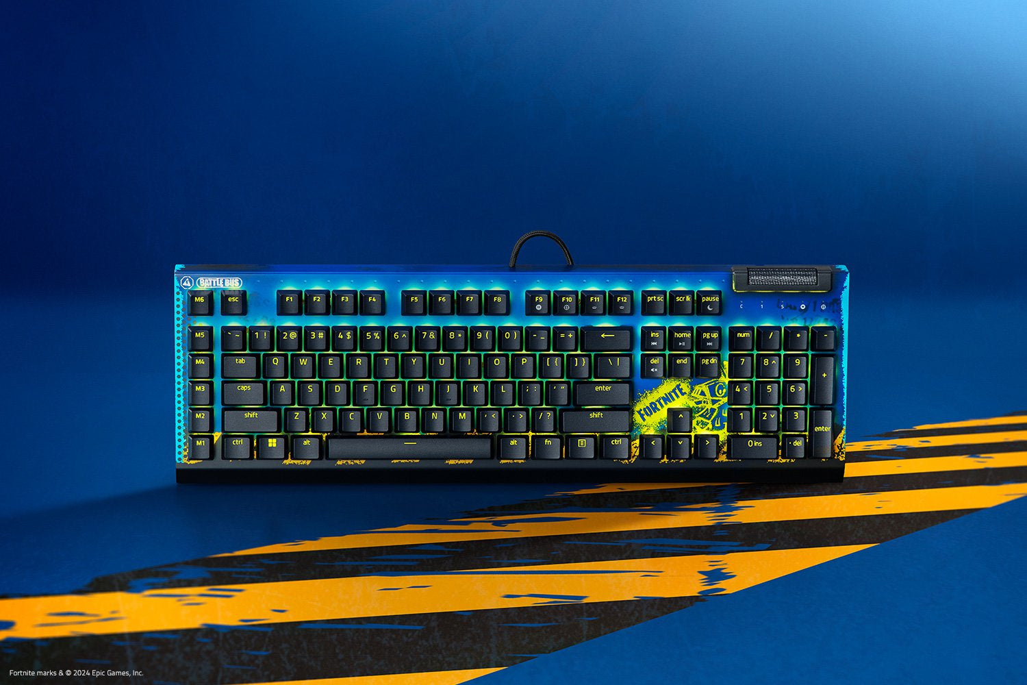 Razer BlackWidow V4 X Wired Mechanical Gaming Keyboard with Razer Chroma RGB (Yellow Switch) - Fortnite Edition (US Layout)