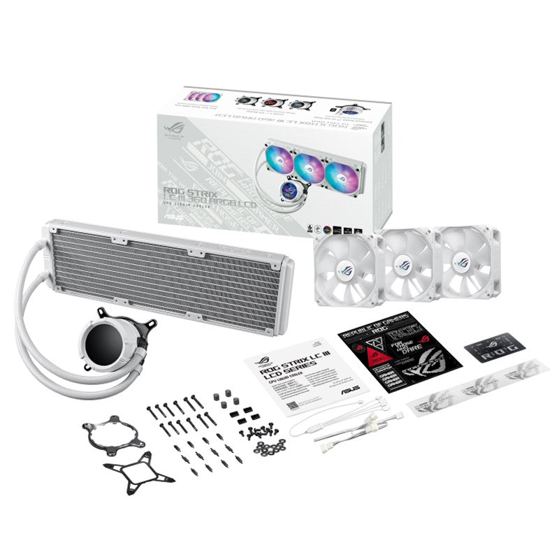 Asus ROG STRIX LC III 360 ARGB LCD White Edition AIO Liquid CPU Cooler