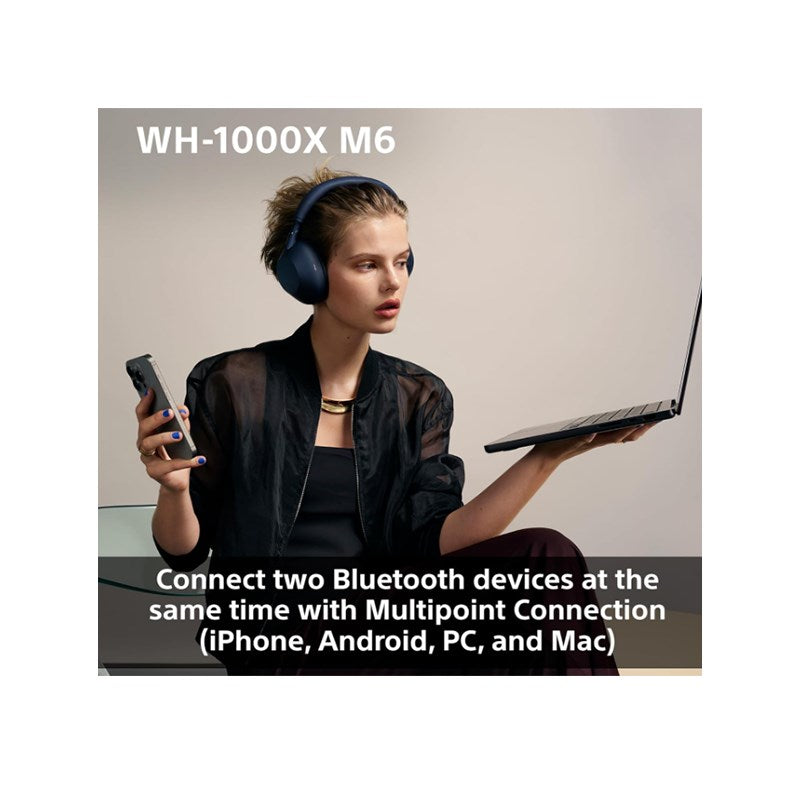 Sony WH-1000XM6 Flagship Noise Cancelling Headphones with Signature Hi-Res Sound, Foldable Design, Durable Case and 30 hours Battery