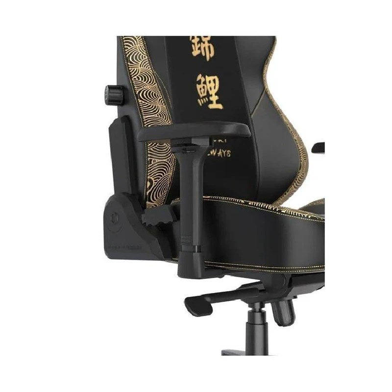 DXRacer Craft Pro XL Gaming Chair - Koi Fish Black + GAMEON 3in1 L-Shaped Slayer II XL Series Gaming Desk - Black