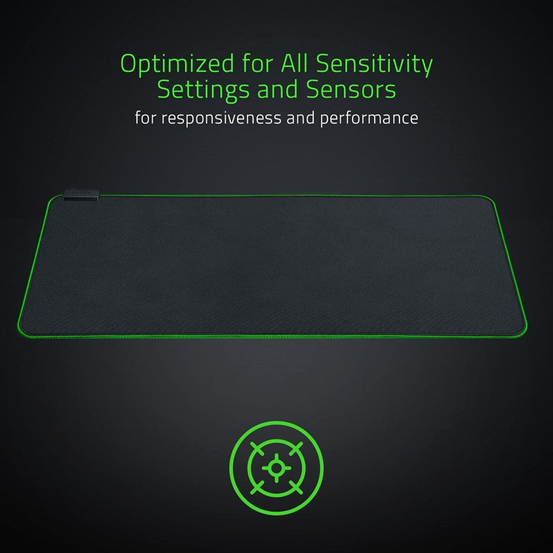 Razer Goliathus Extended Oversized Soft Gaming Mouse Pad Powered by Razer Chroma RGB - Black