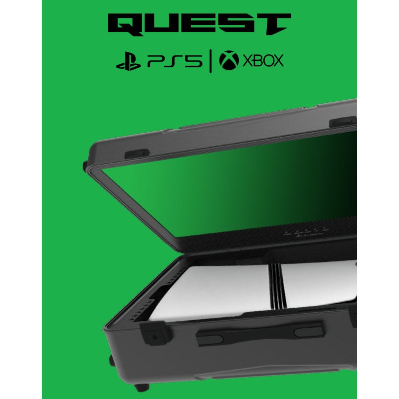 SharX QUEST Gaming Suitcase (PQ-24Q165I) – 24” QHD Monitor (2560x1440), Compatible with XboxS and all PS5 Versions (Digital, Slim, PS5 Pro)