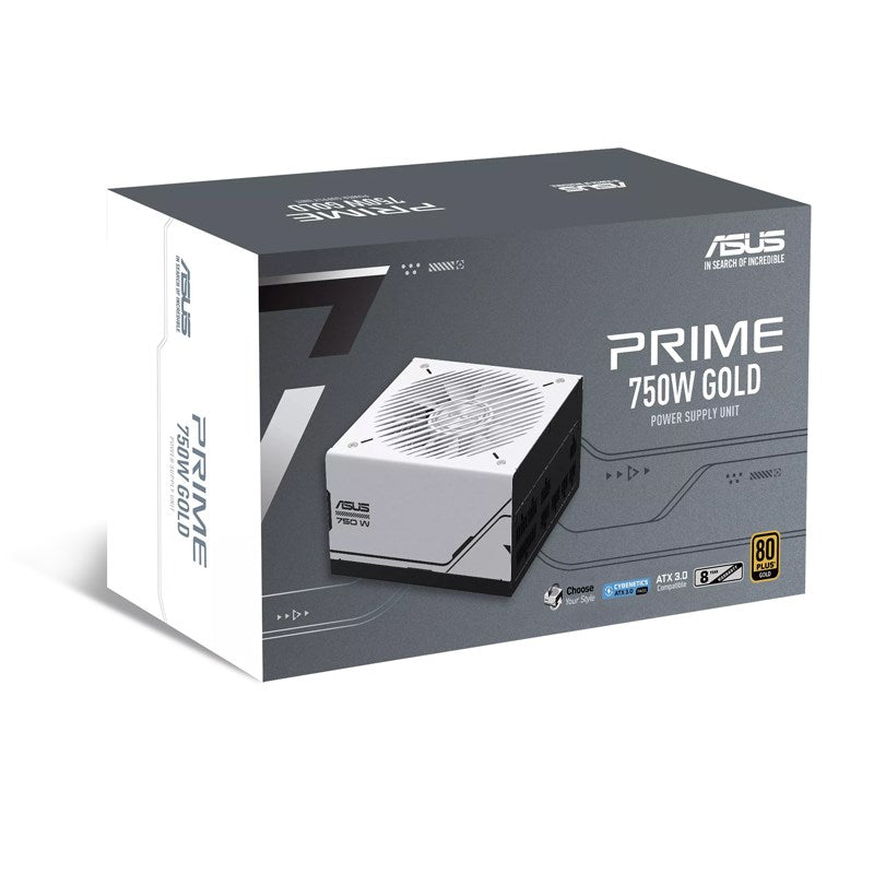 Asus Prime 750W Gold Fully Modular Gaming Power Supply - Black/White