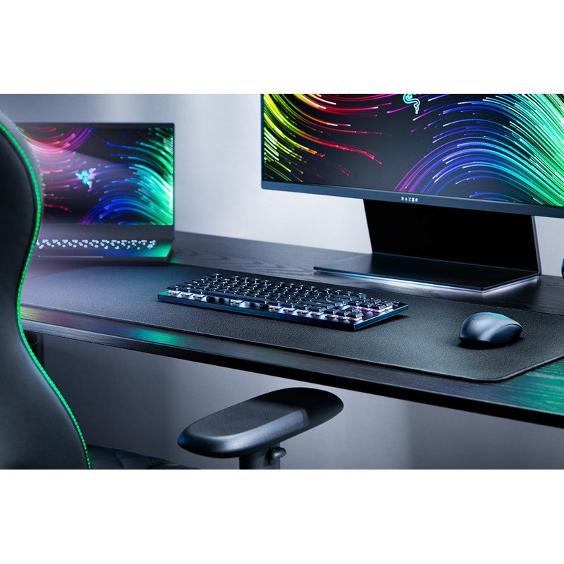 Razer DeathStalker V2 Pro TKL Wireless RGB Optical Gaming Keyboard, Clicky Red Switch (US Layout) - Black