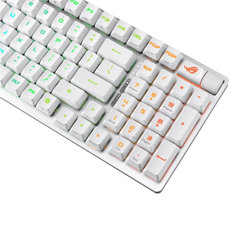 Asus ROG Strix Scope II 96 RX Wireless RGB Optical Mechanical Gaming Keyboard (ROG RX Blue Switch) (Arabic Layout) - White