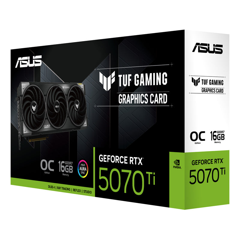 Asus TUF Gaming GeForce RTX 5070 Ti 16GB GDDR7 OC Edition Gaming Graphics Card