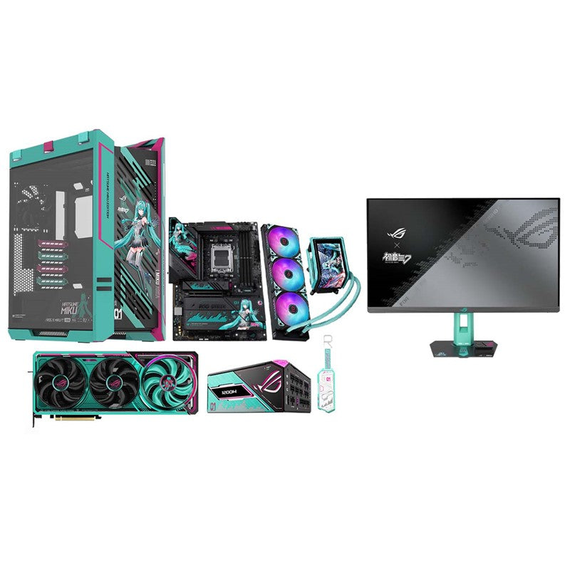 Ryzen 9 Hatsune Miku Edition Gaming PC, Ryzen 9 9950X3D, RTX 5080 16GB, Windows 11 PRO With Gaming Monitor
