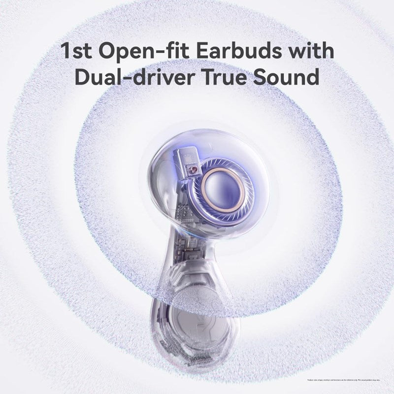 Huawei Freebuds 6 Wireless Earbuds, Dual-driver True Sound, Open-fit ANC, 36H Battery Life, IP54 Water-Resistant