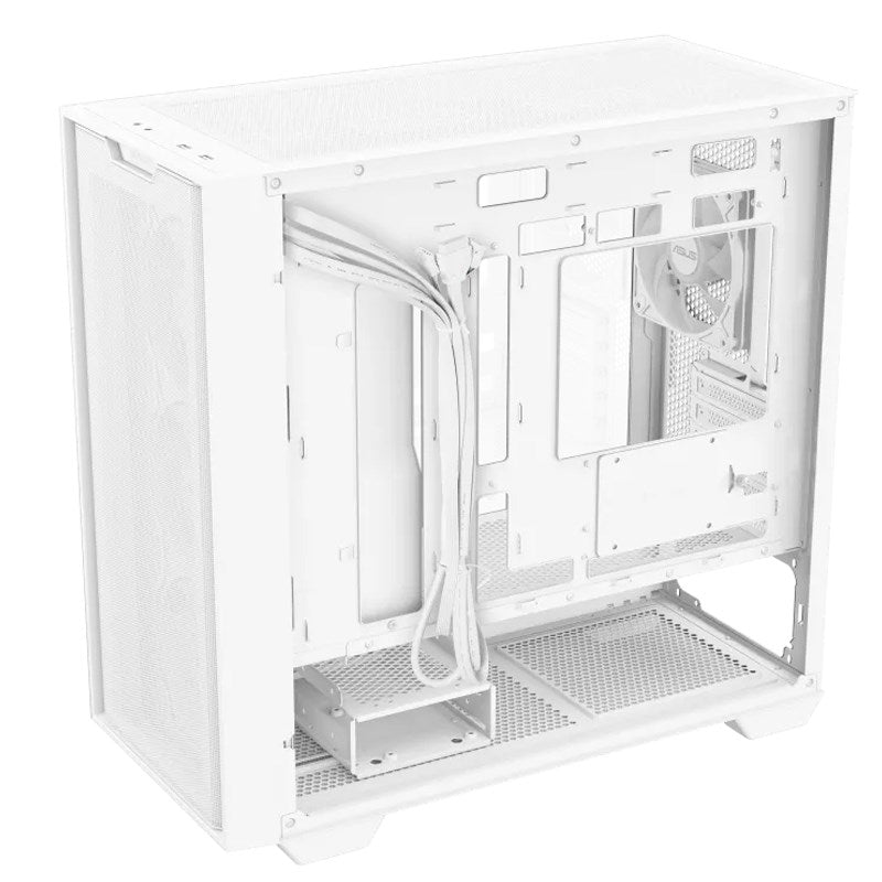 Asus A21 PLUS ARGB M-ATX Mid Tower Gaming PC Case - White
